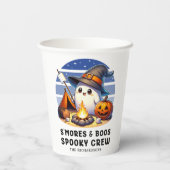 Smores Boos Spooky Crew Camping Ghost Halloween Papieren Bekers (Achterkant)