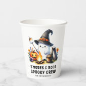 Smores Boos Spooky Crew Ghost Camping Halloween Papieren Bekers (Achterkant)