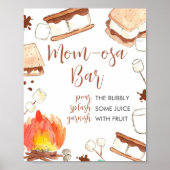 S'mores Camping Baby shower Moeder Osa Bar Poster (Voorkant)