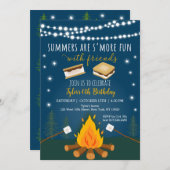 S'mores Camping Campfire Bonfire Birthday Kaart (Voorkant / Achterkant)