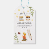S'mores Camping Campfire Greenery Cadeaulabel (Voorkant)