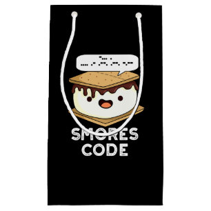Smores Code Funny Food Pun Dark BG Klein Cadeauzakje