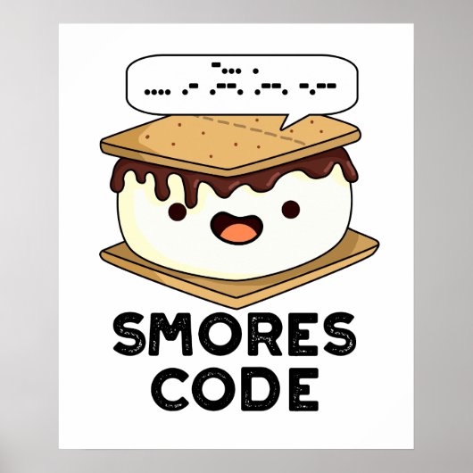 Smores Code Funny Food Pun Poster (Voorkant)