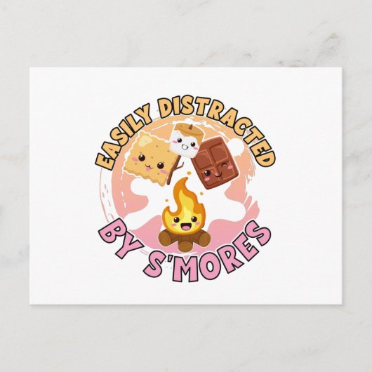 Smores Cute Campfire Camping Vacking Girls Briefkaart (Voorkant)