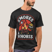 S'mores en hoeren Marshmallows Campfire Camping T-shirt (Voorkant)