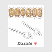 Smores en Marshmallows Sticker (Vel)