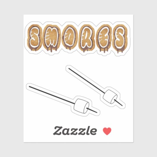 Smores en Marshmallows Sticker (Vel)
