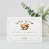 Smores Fall Bonfire Outdoor Diaper Raffle Insert Informatiekaartje (Staand voorkant)
