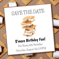 S'mores Fun 6e verjaardag Datum opslaan