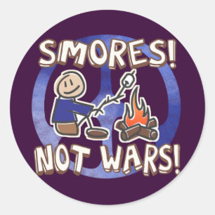 S'mores geen oorlogen ronde sticker