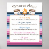 S'Mores geslacht onthullen partij bewerkbaar menu Poster (Voorkant)