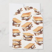 S'mores Herfst Bonfire Outdoor Couples Douche Kaart (Achterkant)