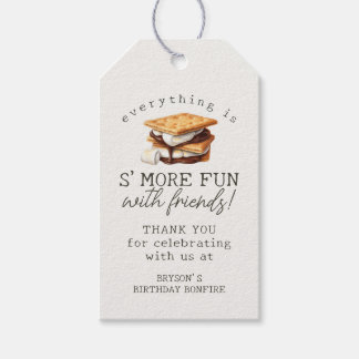S'mores Herfst Bonfire Outdoor Verjaardagsgunst Cadeaulabel