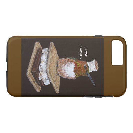 S'mores iPhone case hummingbird (Achterkant (Horizontaal))