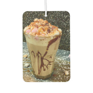 S'mores koffie met slagroom en marshmallow luchtverfrisser