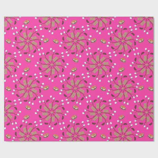 S'mores Mandala Pattern Cadeaupapier (Vlak)
