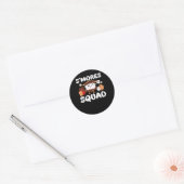 S'mores Marshmallows Funny Smores Squad Camping Ca Ronde Sticker (Envelop)