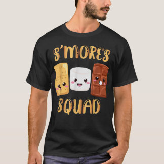 S'mores Marshmallows Funny Smores Squad Camping Ca T-shirt