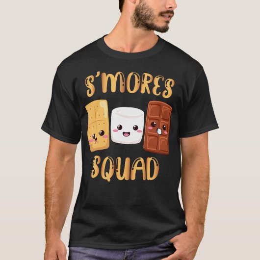 S'Mores Marshmallows Grappige Smores Squad Camping T-shirt (Voorkant)