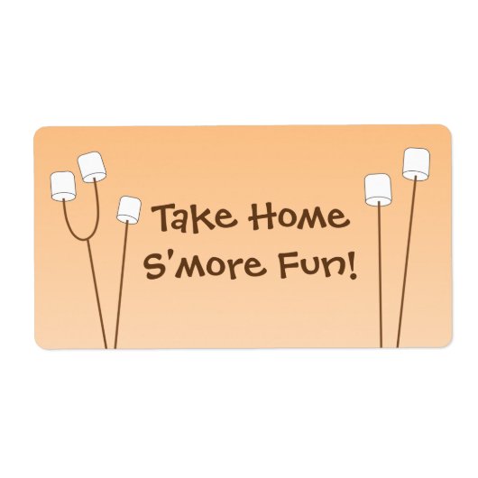 S'mores partij gunsttas label (Voorkant)