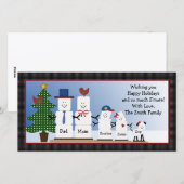 Smores personnalisées Carte de Noël de famille S'm (Devant / Derrière)