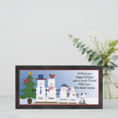 Smores personnalisées Carte de Noël de famille S'm (Debout devant)