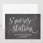 S'mores Station Favor Party Signage 5x7 Kaart (Voorkant / Achterkant)