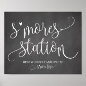 S'mores Station Favor Party Signage 8x10 Poster (Voorkant)