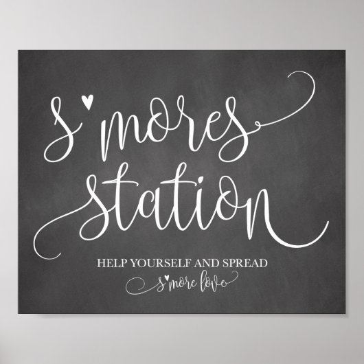 S'mores Station Favor Party Signage 8x10 Poster (Voorkant)