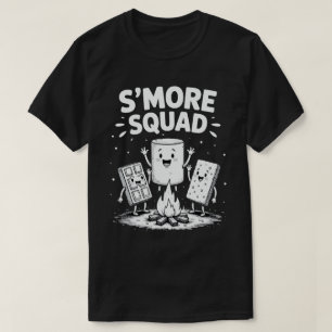 S'mores-team Camping Kampeer vuur Cute Marshmallow T-shirt