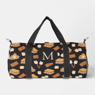 S'mores Vintage Kampeer Kampvuur Monogram Plunjezak