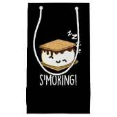 Smoring Funny Smore Puns Donker BG Klein Cadeauzakje (Voorkant)