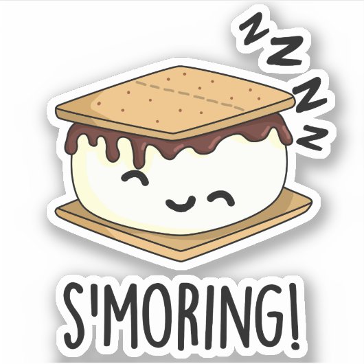 Smoring Grappige Smore Puns Sticker (Voorkant)
