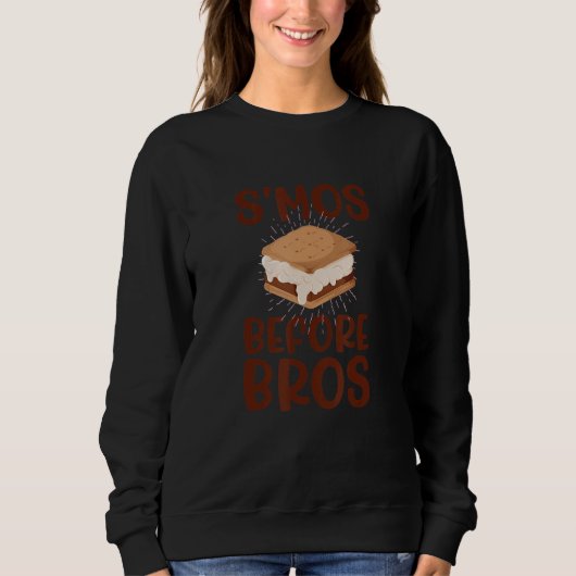 S'MOS BEFORE BROS Food over Dudes S'mores Meme Trui (Voorkant)