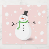 Smowman champagne 🍾 labels 🥂 sparkling wijnetiket (Enkel label)