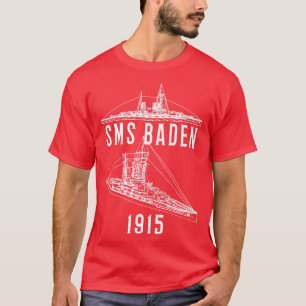 SMS Baden Duits 1915 WW1 Zeeslag Blauwdruk Dia T-shirt