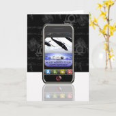 sms-bericht op mobiele telefoon: gelukkige verjaar kaart (Gele Bloem)