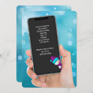 Sms-bericht tijdens kerstfeest kaart