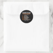 Sms-code voor senioren Cheatsheet opa Ronde Sticker (Tas)