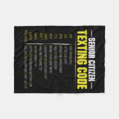 Sms-code voor senioren Vaderdag voor oma Fleece Deken (Voorkant (Horizontaal))