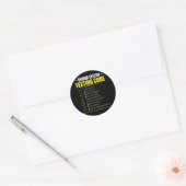 Sms-code voor senioren Vaderdag voor oma Ronde Sticker (Envelop)