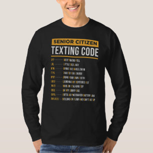 Sms-code voor senioren voor opa oma t-shirt