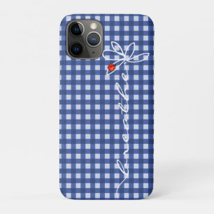 sms ' en met damestriem op gingham iPhone 11 pro hoesje