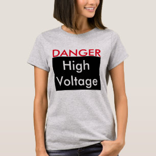 sms ' gevaar voor high voltage humor met grappig t t-shirt