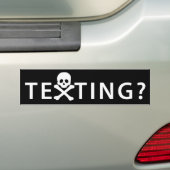 Sms'en? Bumpersticker (Op auto)