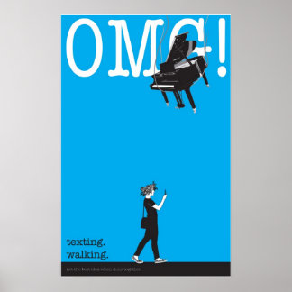 sms'en. lopen. poster