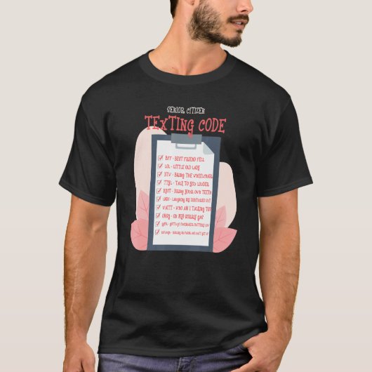 Sms'en oudere mensen grootmoeder seniorburger t-shirt (Voorkant)