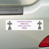 Sms'en tijdens het rijden bumpersticker (Op auto)