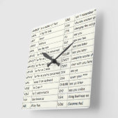 Sms'en - wandklok (A thur D) Vierkante Klok (Hoek)