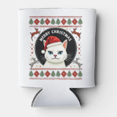 Smudge Cat Ugly Christmas Sweater  (3) Blikjeskoeler (Voorkant)